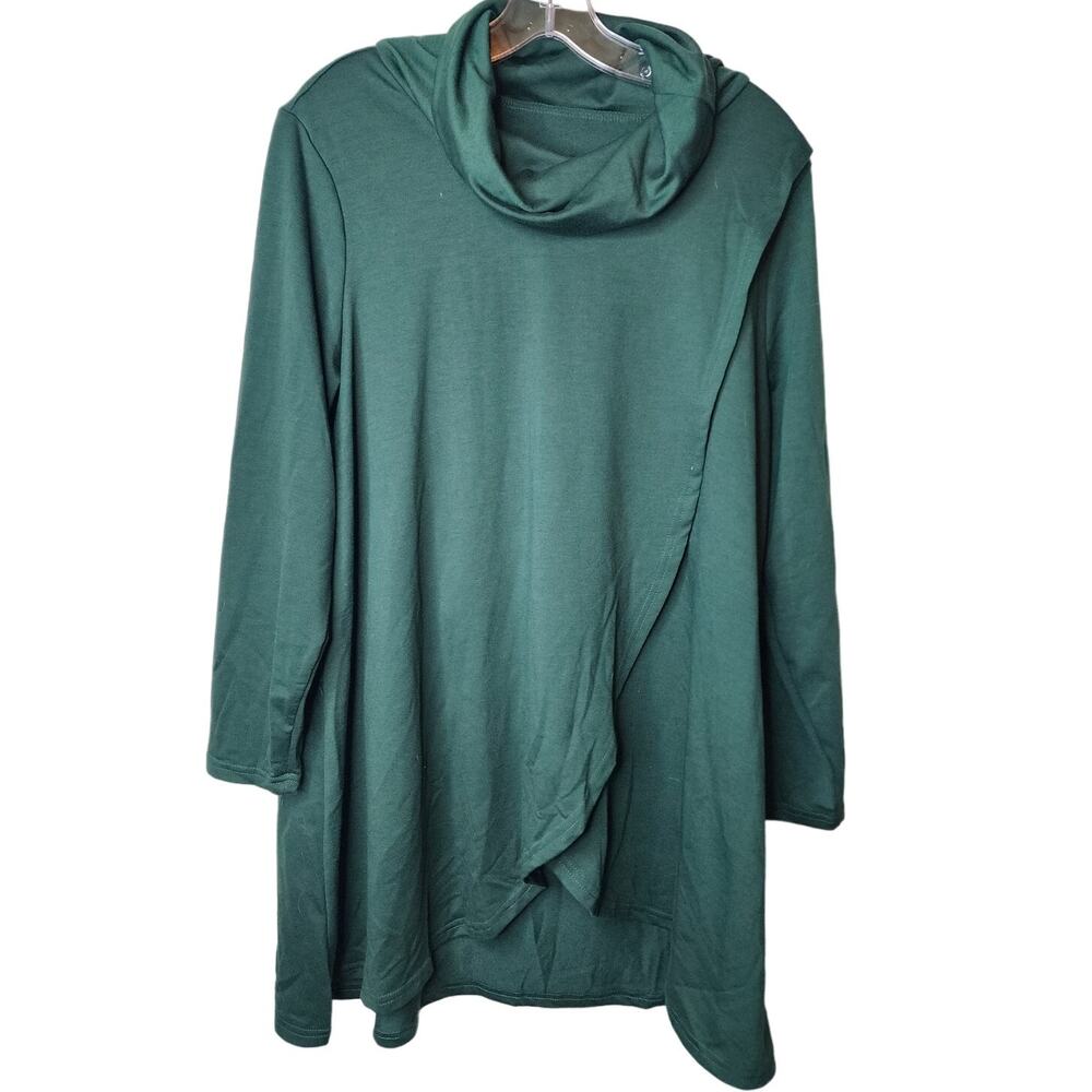 BloomChic Cross Front Cowl Neck Dress, NWT, Medium, Green